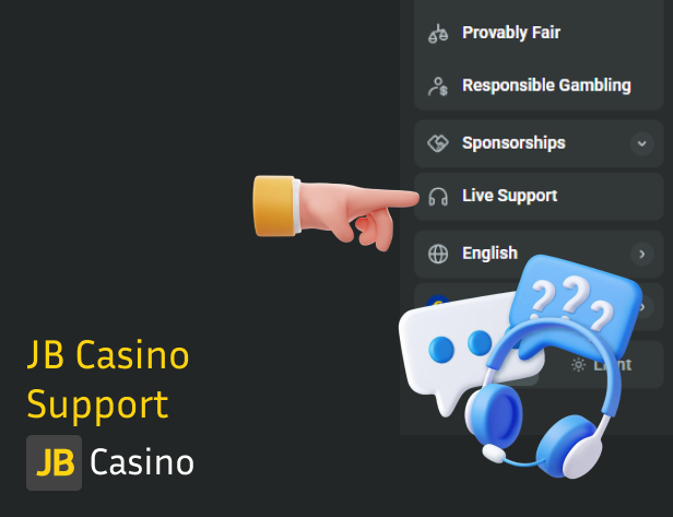 Users can contact JB Casino Directly, using E-mail, Live Chat or Phone